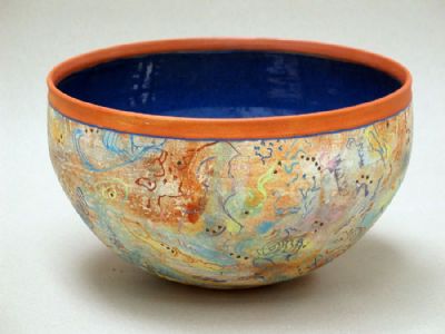 orange keramikskål